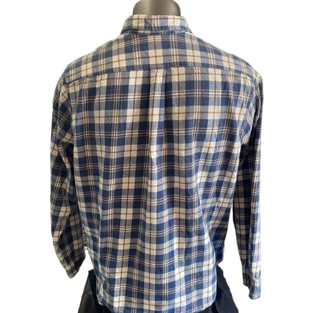Eddie Bauer Mens Flannel Shirt Fall Winter Button Down Top Size 2X u Blue - Picture 3 of 8